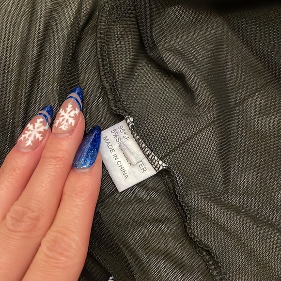 Black Mesh Tie Front Top - Picture 4 of 4